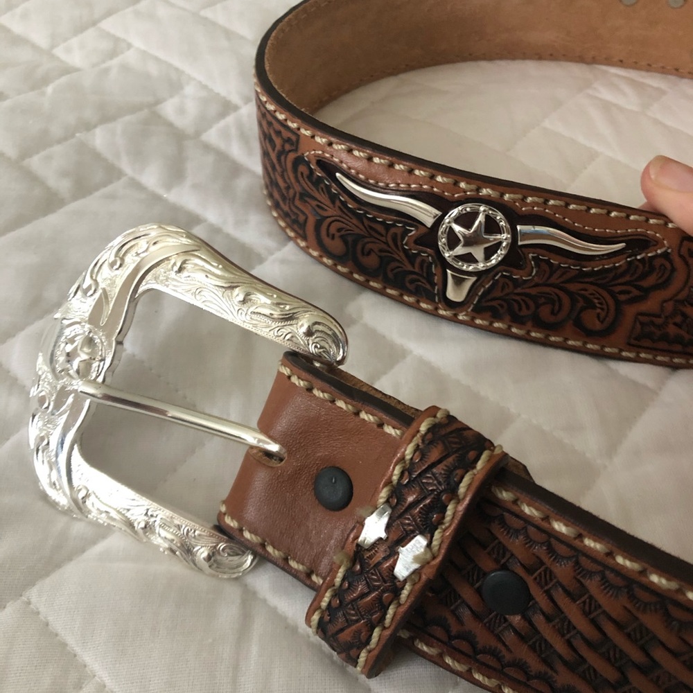 Genuine Leather Western Belt